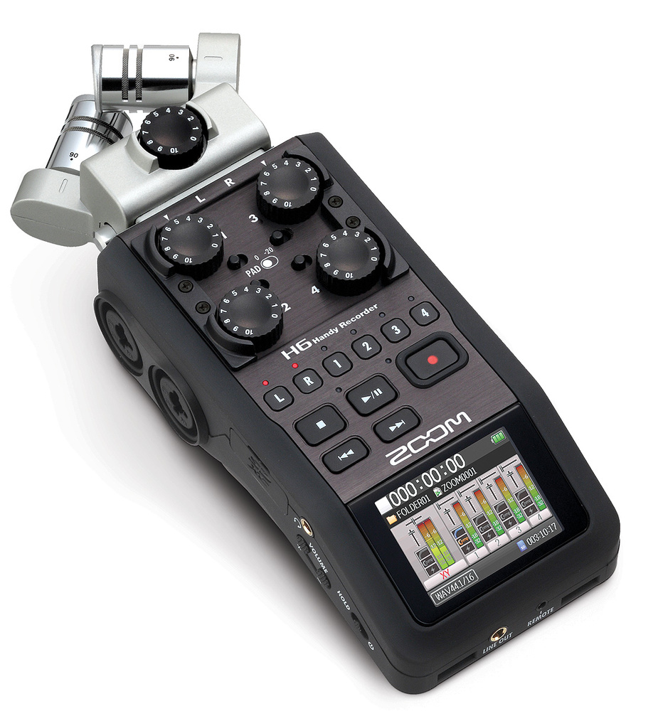 A promotional image of the Zoom H6